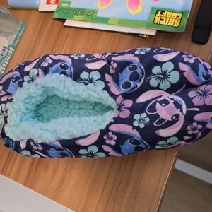 Disney Stitch Floral Slip-On Shoe with Mint Insole